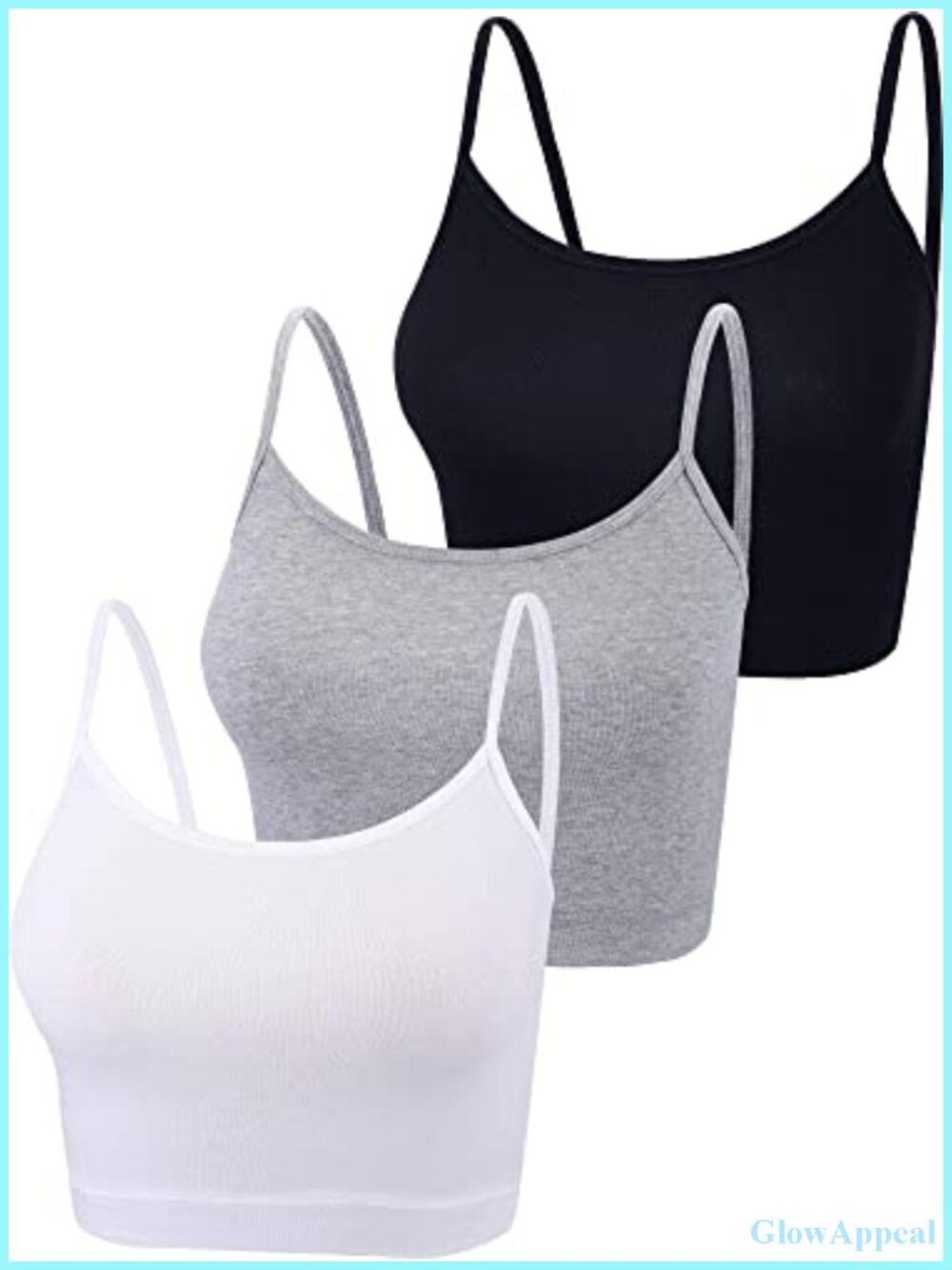 Modal Spandex Cropped Cami Tank Top Sleeveless Scoop Neck